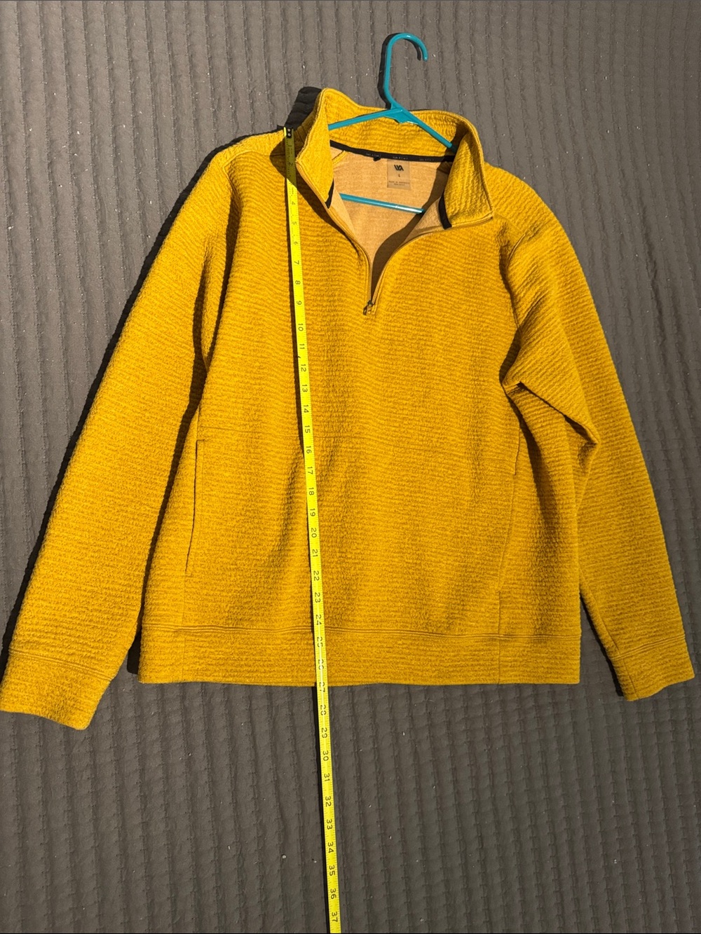 LNA Men's Mustard Yellow Half-Zip Sweater